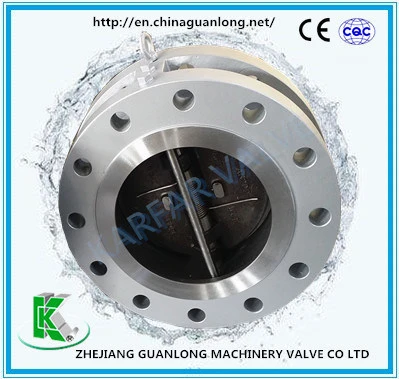 Carbon Steel Flange End Dual Plate Non Slam Butterfly Swing Check Valve