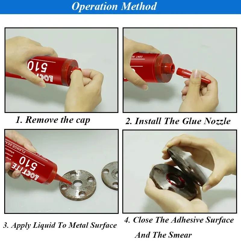 50ml Cola de Flange Loctiter 518 515 510 574 Selante Anaeróbico Resistente a Altas Temperaturas Adesivo para Superfícies