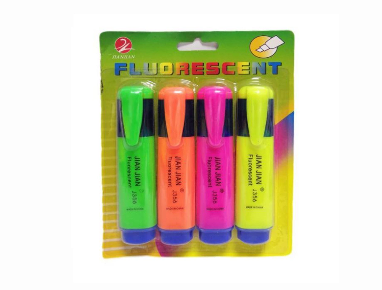 Textmarker mit Keilfaserspitze Hochwertige Fluoreszenzfarbe Textmarker Marker Stift geeignet für Promotion