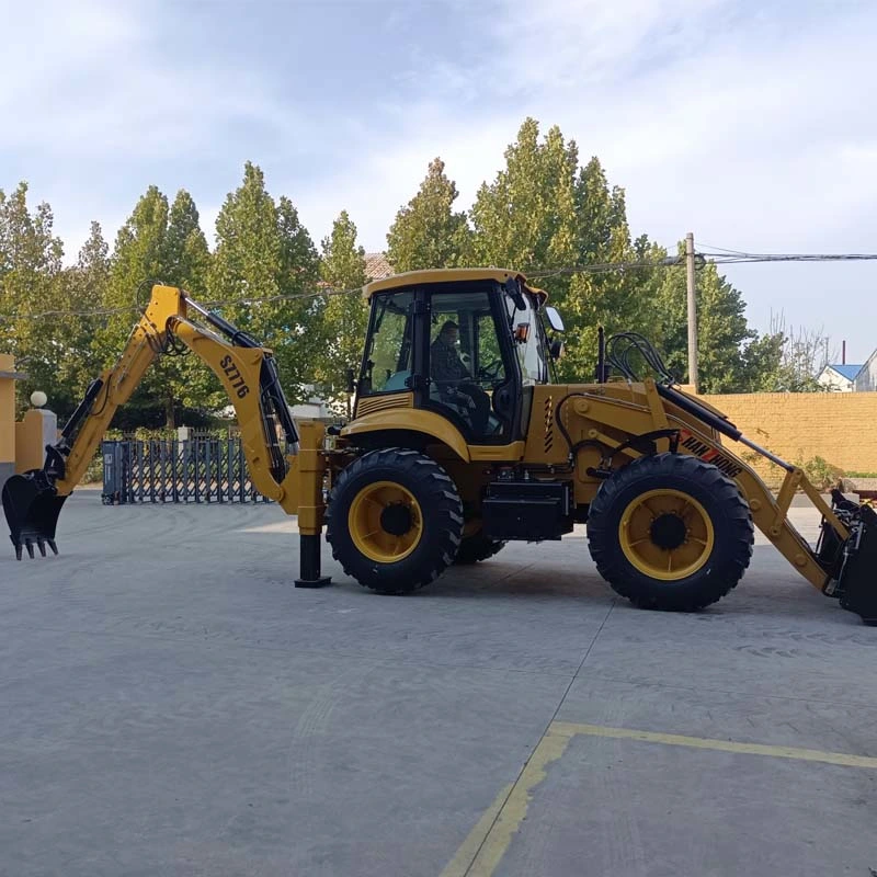 6ton 7ton 8ton 9ton Front End Loader Backhoe Loader Excavator Product with 4X4 Four-Wheel Steering System and Crab Walking and Rear Axles