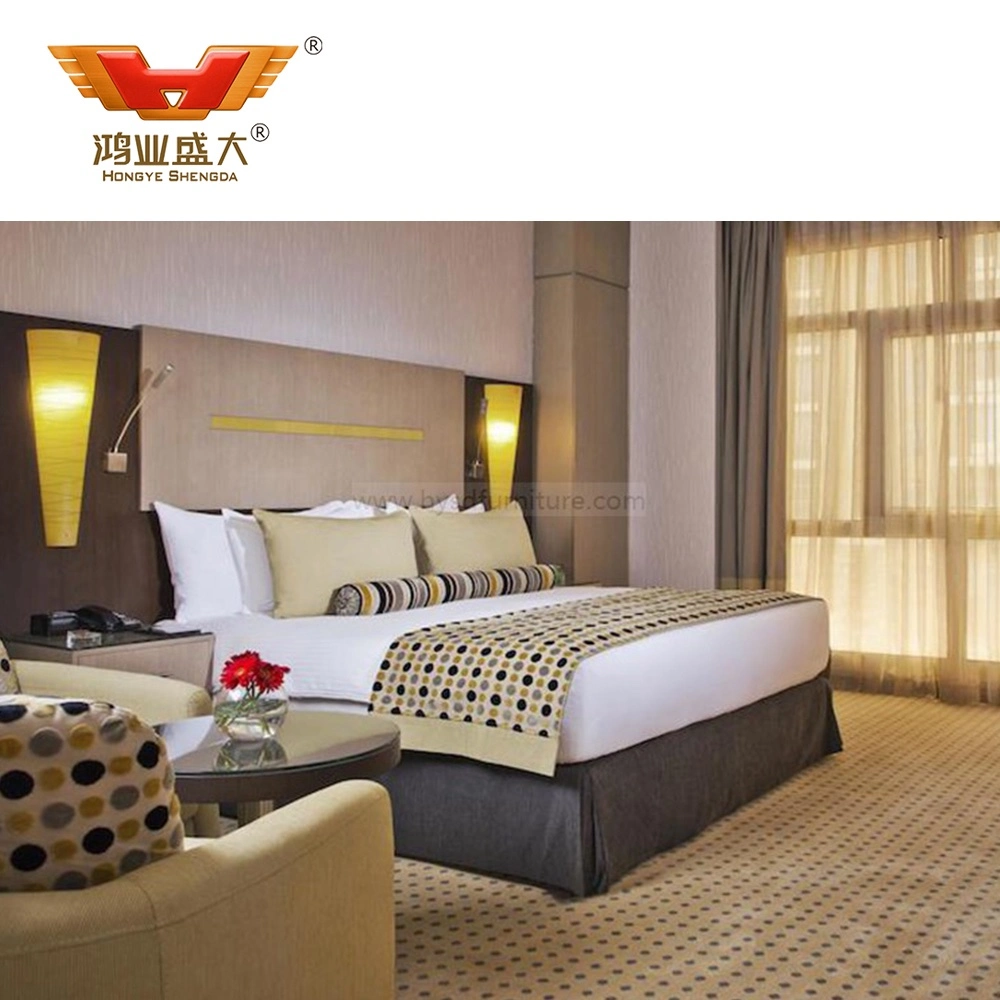 Great Price for Hotel Rooms MDF Wood Veneer Bedroom Furniture