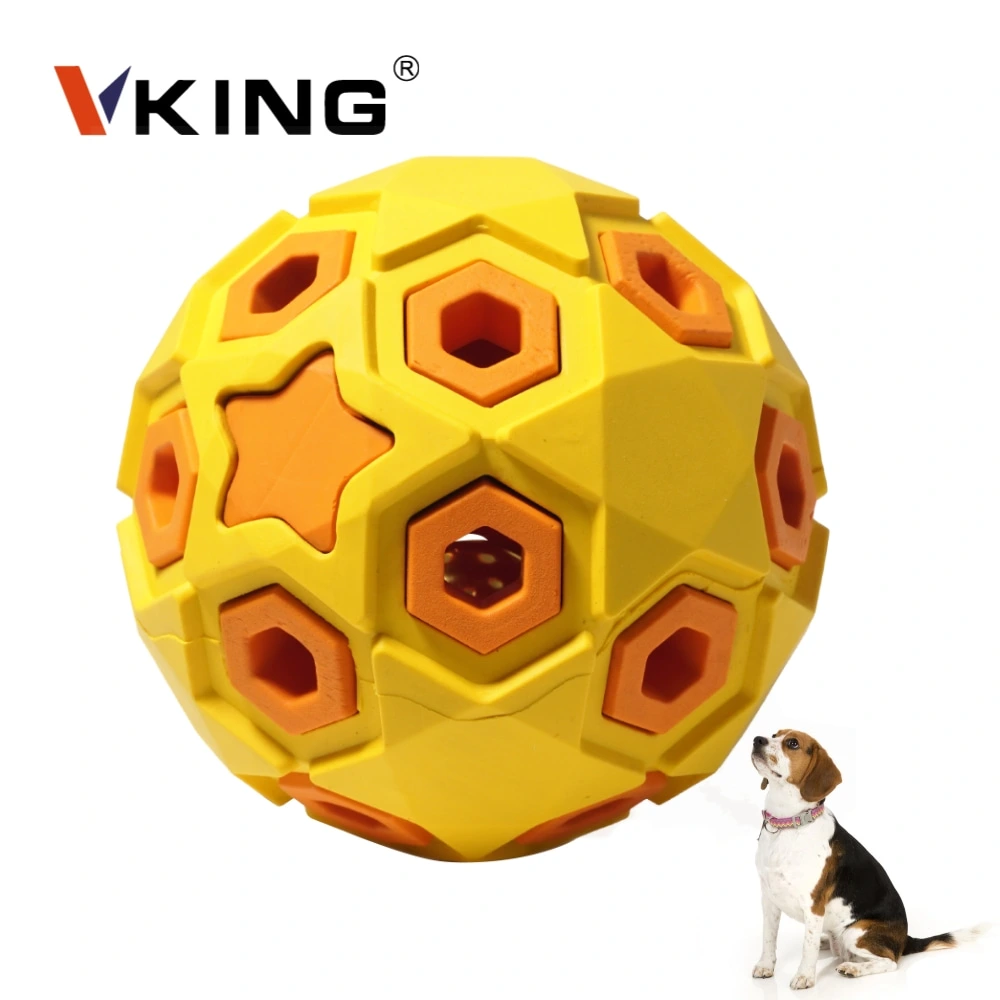 7 Piece Set Natural Rubber Treat Dispensing Ball Interactive Pet Dog Toys Dog Ball Toy