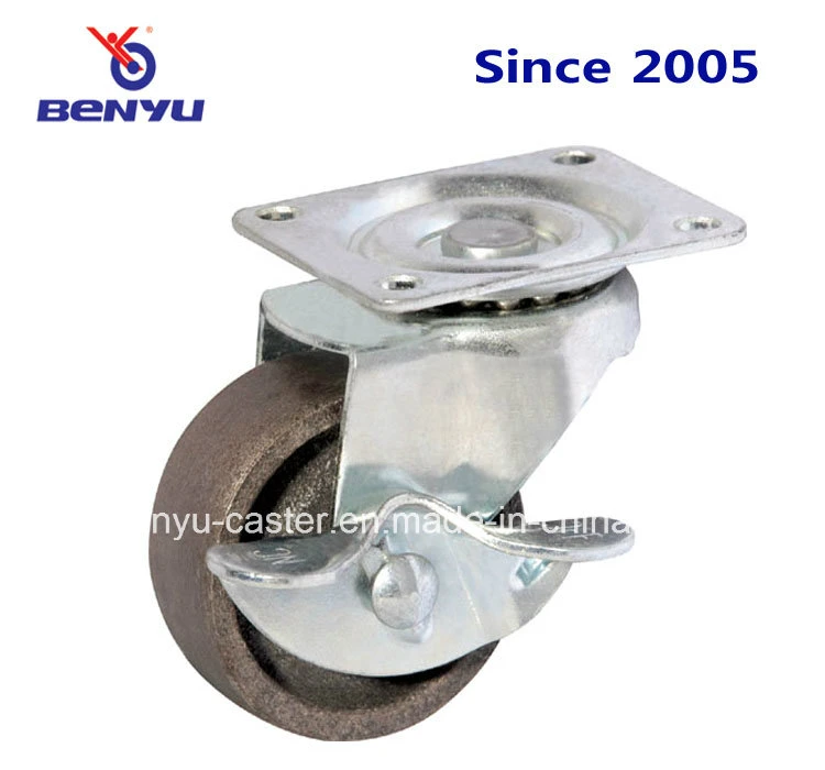 Screw Type Cast Iron Caster with Brake