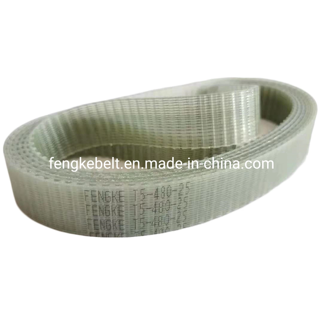 T5-480-25 Endless Steel Cord Belt Transparent Color PU Timing Belt