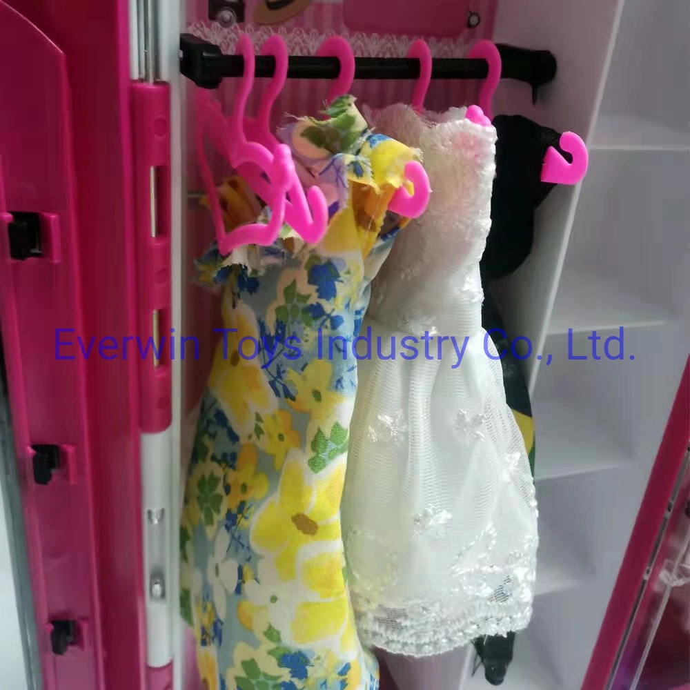 Plastic Toys Plastic Doll Christmas Gift Plastic Wardrobe for 1/6 Doll