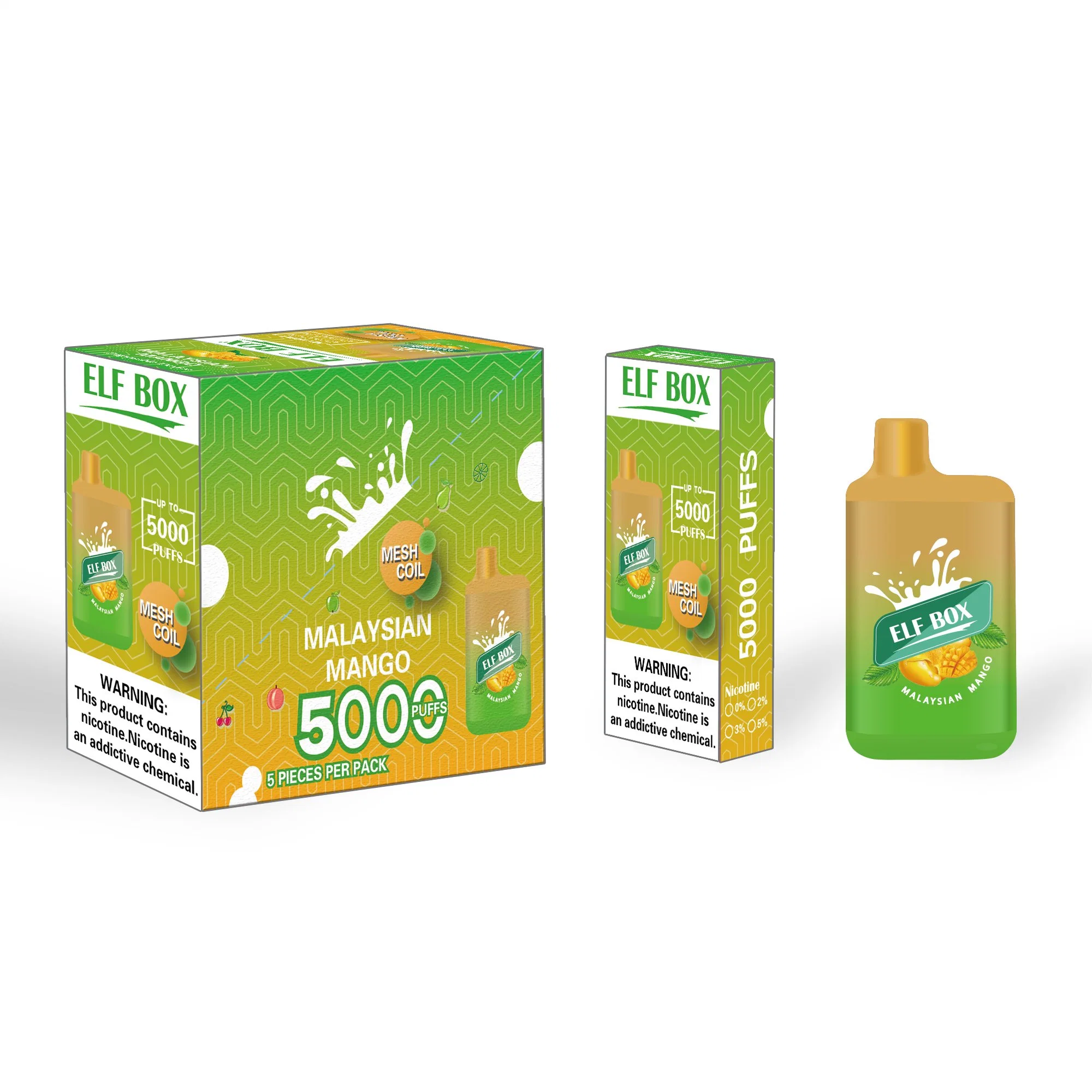 5000 Puff 12ml de aceite Elf de Verificación de jugo E Vape desechables Precio al por mayor mercado de EE.UU.