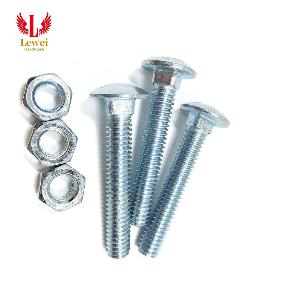 M4 M5 M6 M8 M10 3/8 1/2 1/4 No Slot Smooth Carriage Bolt Ss Stainless Steel Square Neck Half Round Head Bolts