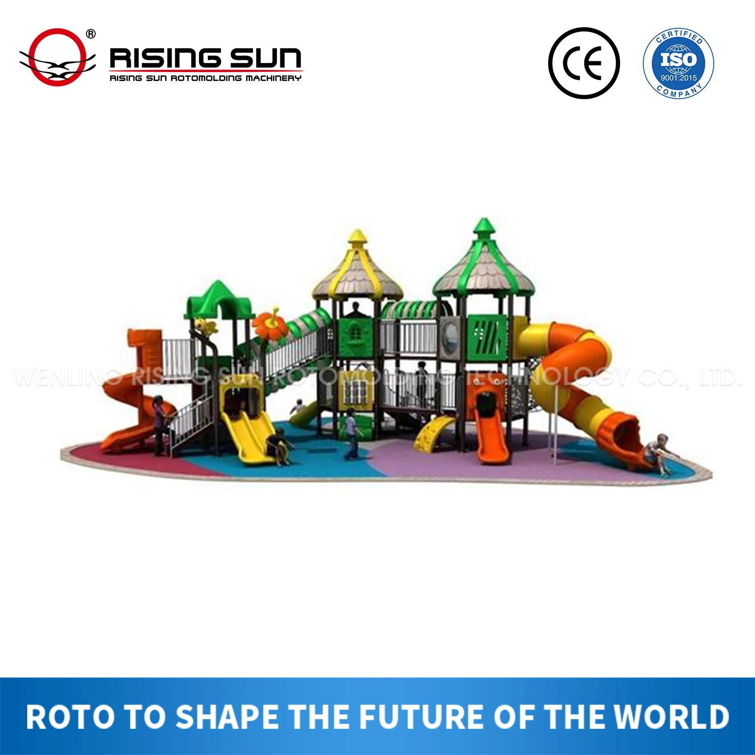 Rotomolded OEM Customized Factory Colorful Plastic Commercial Outdoor Slide Playground