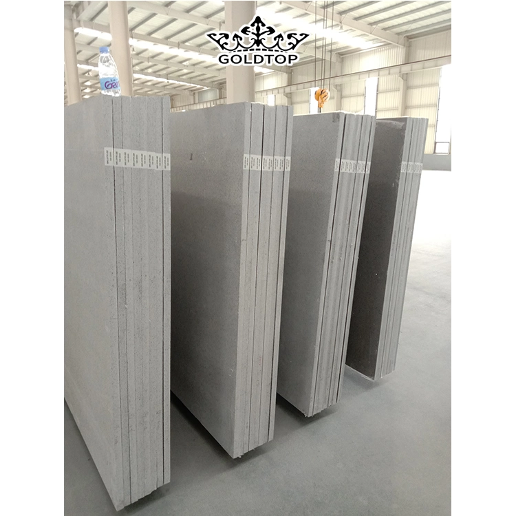 Grey/White/Black Color Sparkle/Crystal/Glass Artificial Quartz/Quarz/Quarzo Stone Slabs for Kitchen/Bathroom