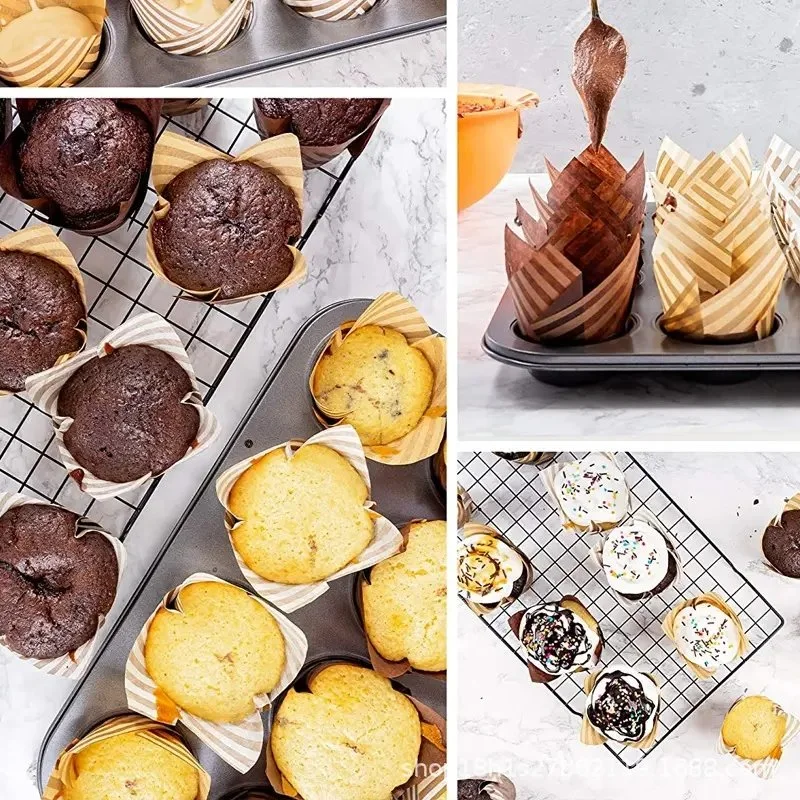 Hot Sale High quality/High cost performance  Oven-Safe Disposable Non-Stick Paper Cake Baking Muffin Cups Cupcake Liner