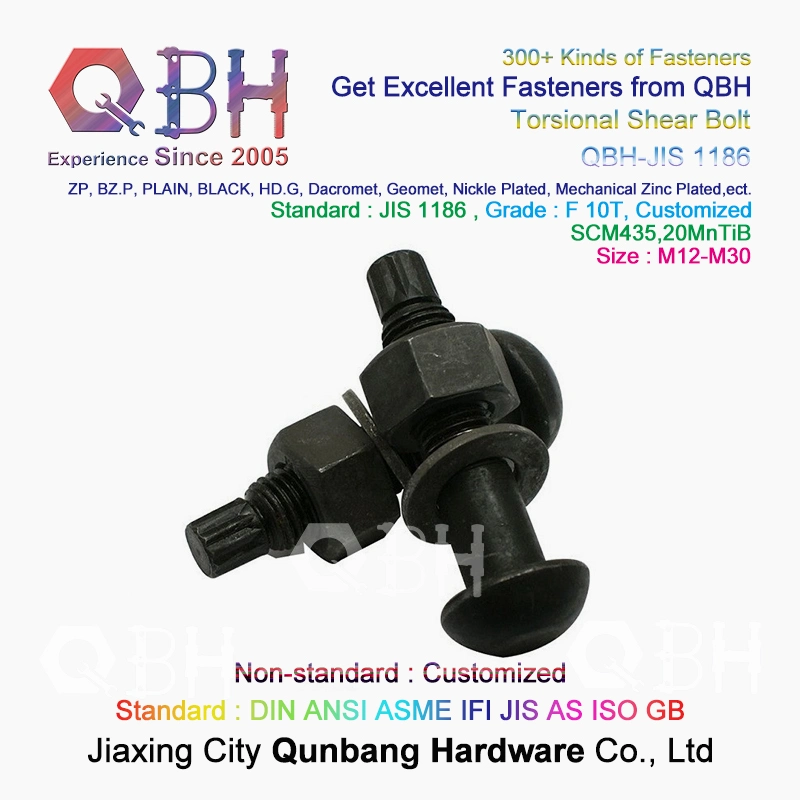Qbh HDG Black Zp Dacromet Geomet Torsional Shear Tension Control Tc Bolt Steel Structure Construction Steelwork Connections Building Fastener Fittings