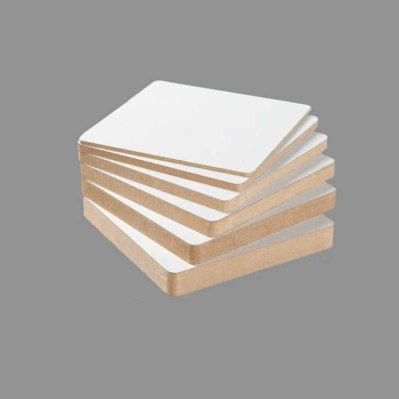 MDF Professional Möbel Dekorative mittlere Dichte 1220 * 2440 * 12/15/18mm Double Side Melamin MDF-Platte aus Oberflächenfaserplatten