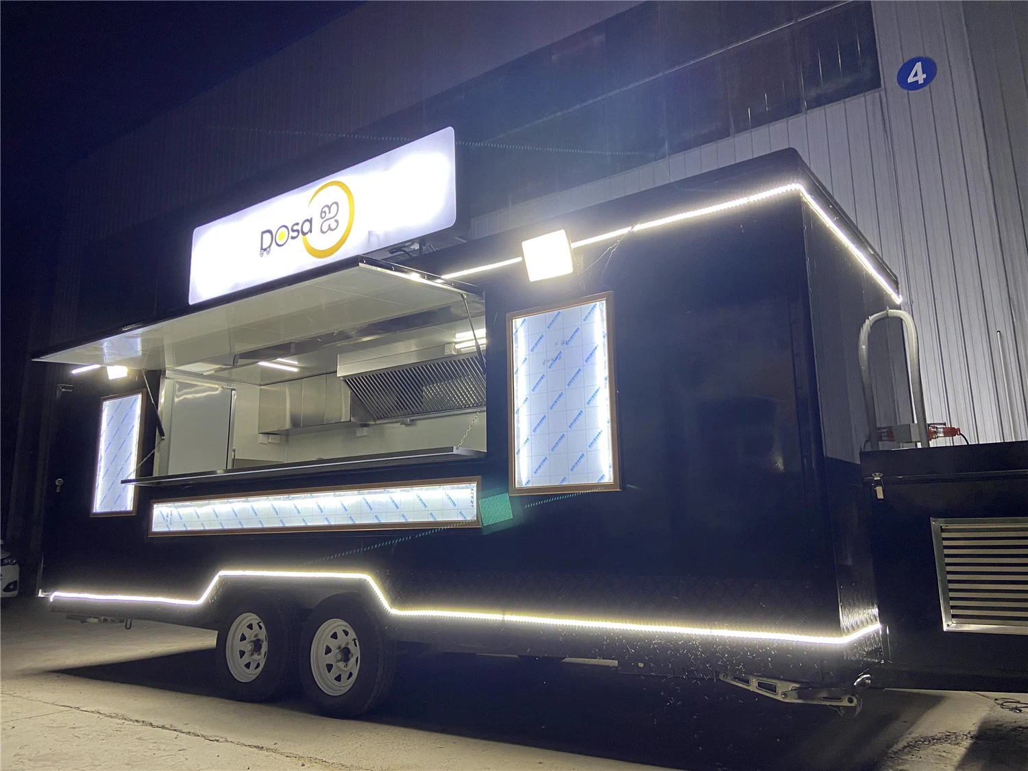 Street BBQ Mobile Food Truck Food Vending Cart remolque de alimentos