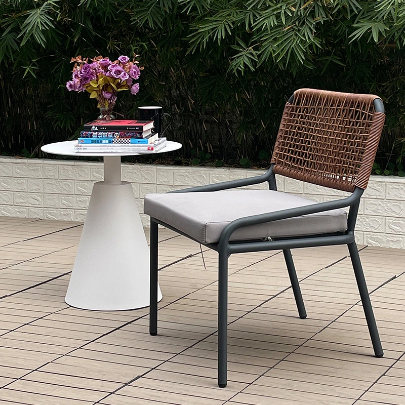 Outdoor Tables and Chairs Aluminum Dining Table Garden Restaurant Chair Customized Outdoor Furniture Rattan Paris Bistro Chairs