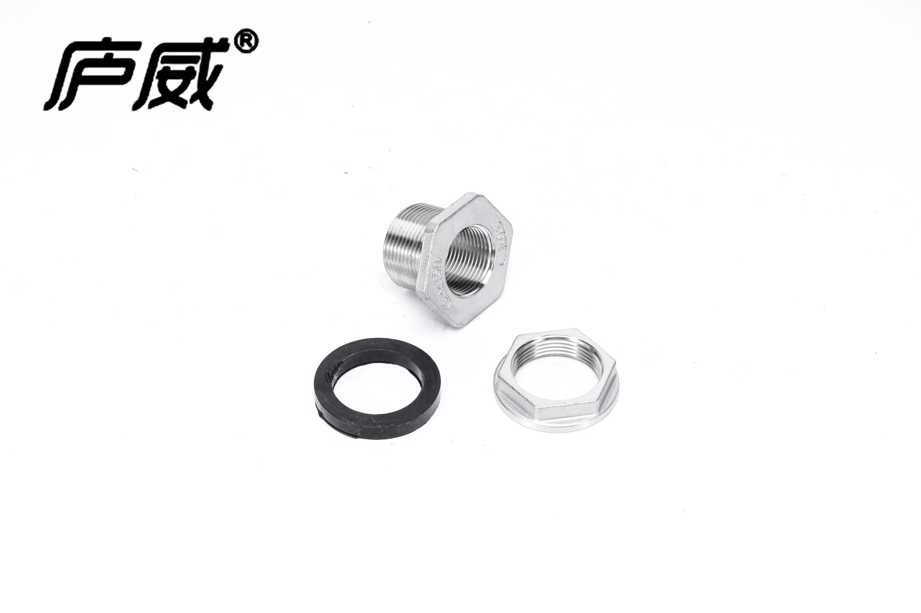 Stainless Steel Pipe Fitting Bulkhead Fittings for Water Tank Connector