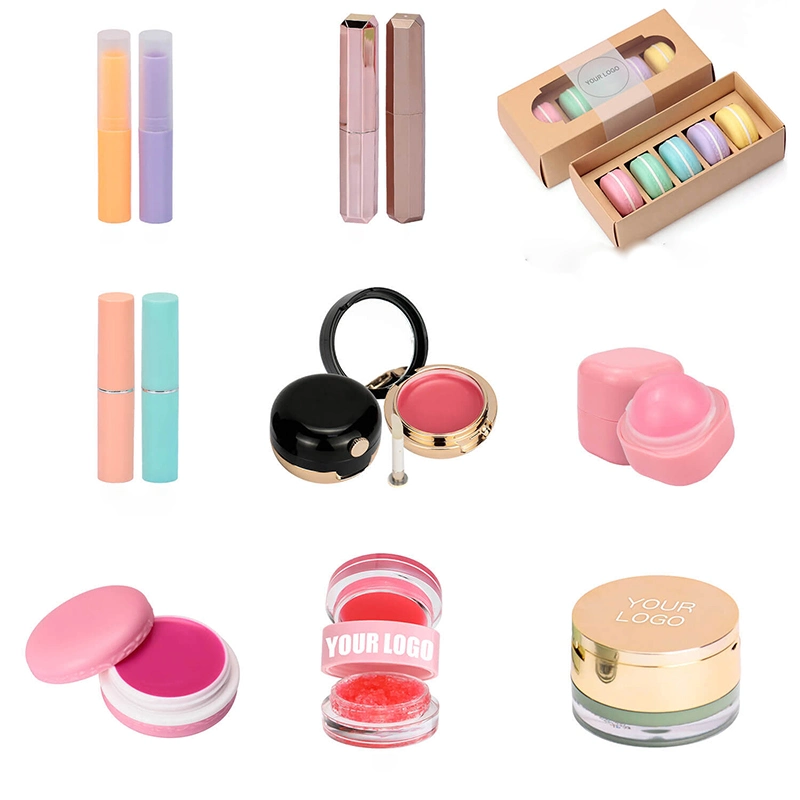 Logotipo personalizado Organic Macaron Lip Balm Set for Kids hidratante de etiqueta privada orgánicos lindo Lip Balm Set