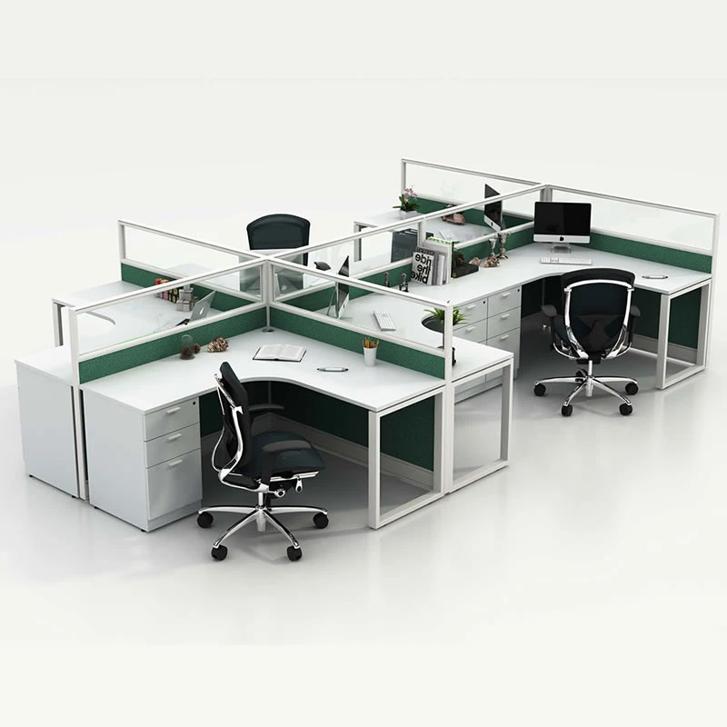 Hot Sale Modern Stright Way Office Workstation for 4 Person (HY-P08)