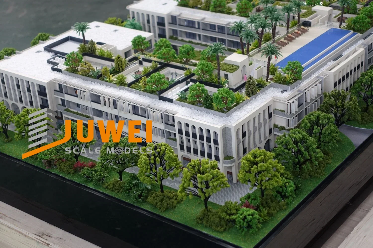 Kommerzielle Architektur Building Model mit Landschaft für Real Easte Marketing (JW-220)