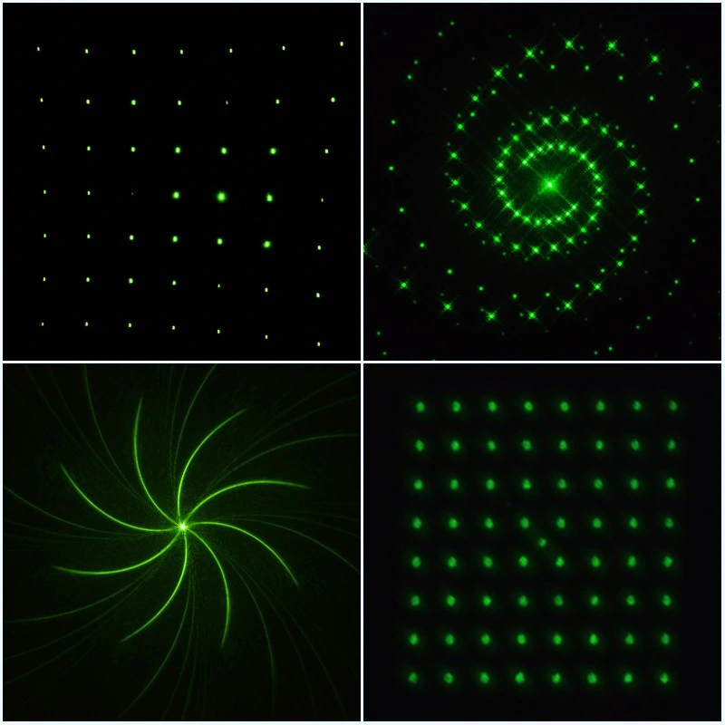 Customized Diffraction Optical Elements 4 Patterns for Laser Gratings Lens Garden Light DOE