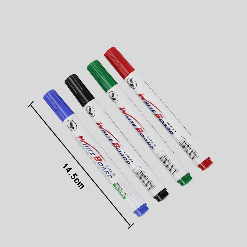 Stylo marqueur effaçable pour tableau blanc, pack personnalisé de 4 couleurs avec une largeur d'écriture de 0,5 mm.