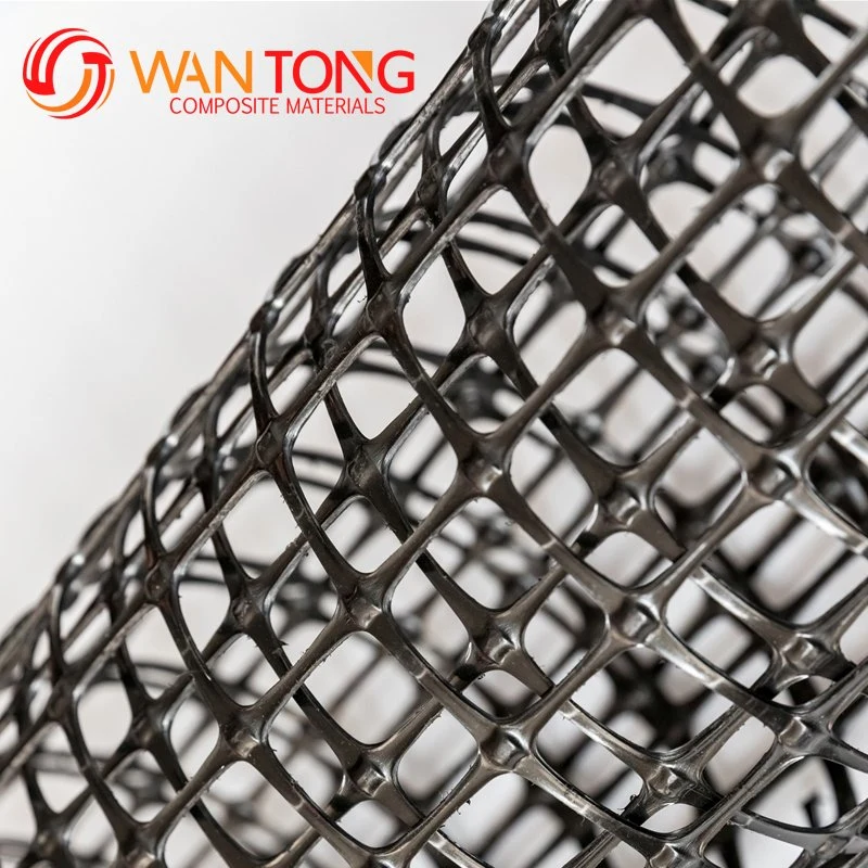 Road Construction Material PP Biaxial Geogrid Plastic Geogrid 25kn