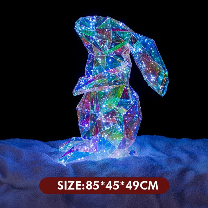 Grand festival de lumière LED Lop Décoration de Noël Pâques Ornements Art Motif de couleur de l'éclairage 2023 Idées Cadeaux