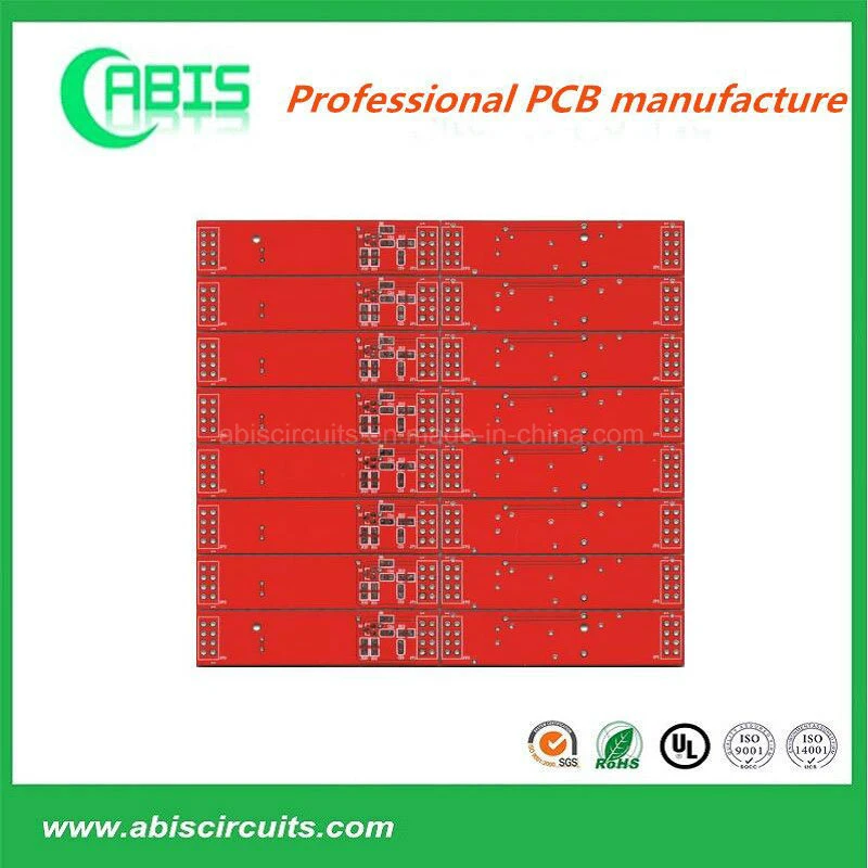 Customized Power Supply Module Red Printed Wiring Board, PCB Circuits