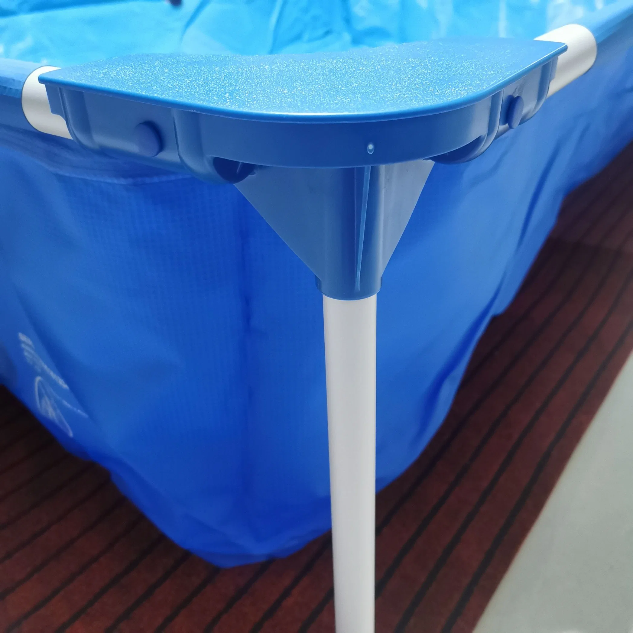 Hot Selling PVC Rectangular Metal Frame Above Ground Swimming Pool (259cm*179cm*66cm)