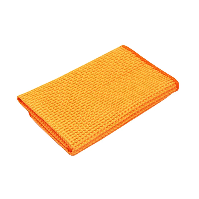 Custom Logo Scratch Free Car Wash Cleaning Cloth Microfiber Waffle Weave Car Cleaning Towels