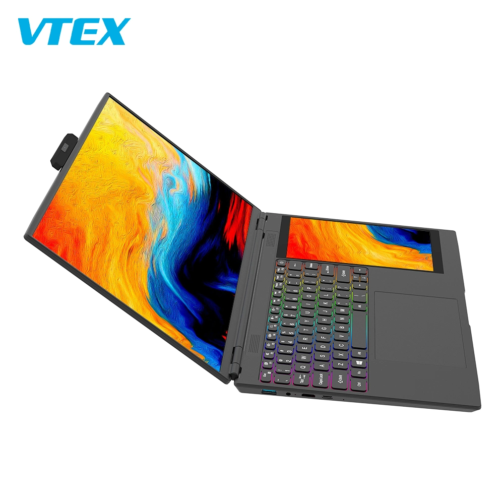 Vtex Dual Screen Laptops 15.6inch +7&rdquor; Capacitive Touch Screen 10th Generation Core I7 Dual Graphic Card Gaming Laptop Computer I7