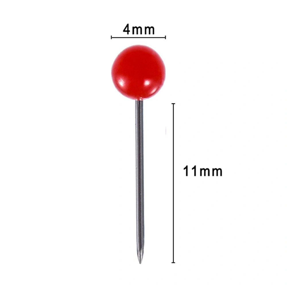 Multi-Colored Plastic Round Ball Head Map Pin