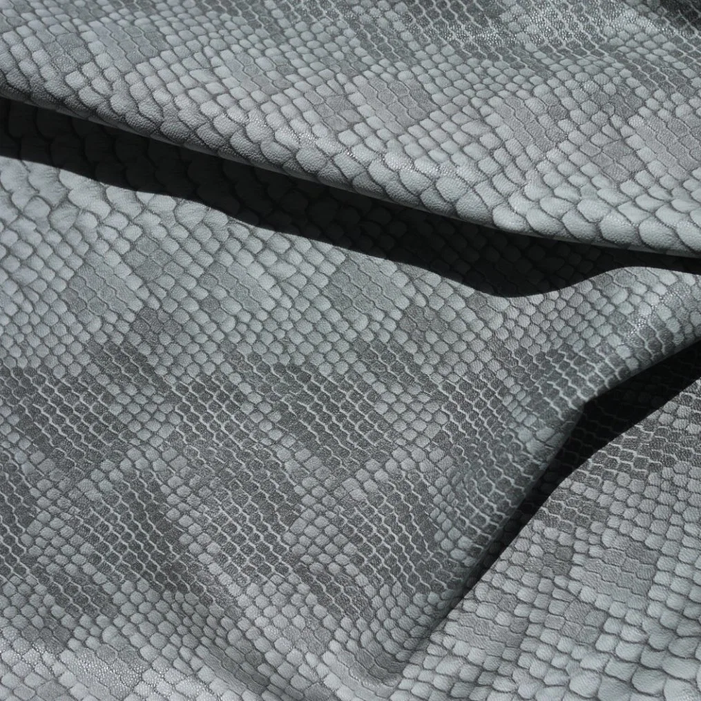 Película de la transferencia de PU Imitación de cuero artificial crack de Serpiente Python Imprimir Leatheroid cocodrilo