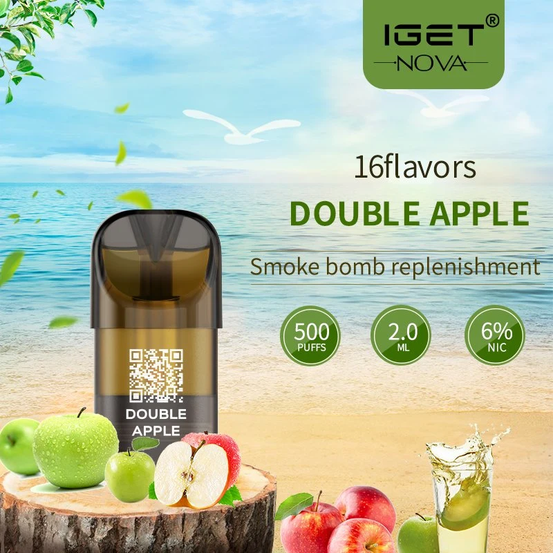 Iget Nova 500 inhalaciones vainas reemplazables E-cigarrillo desechable Vape sabor de la fruta