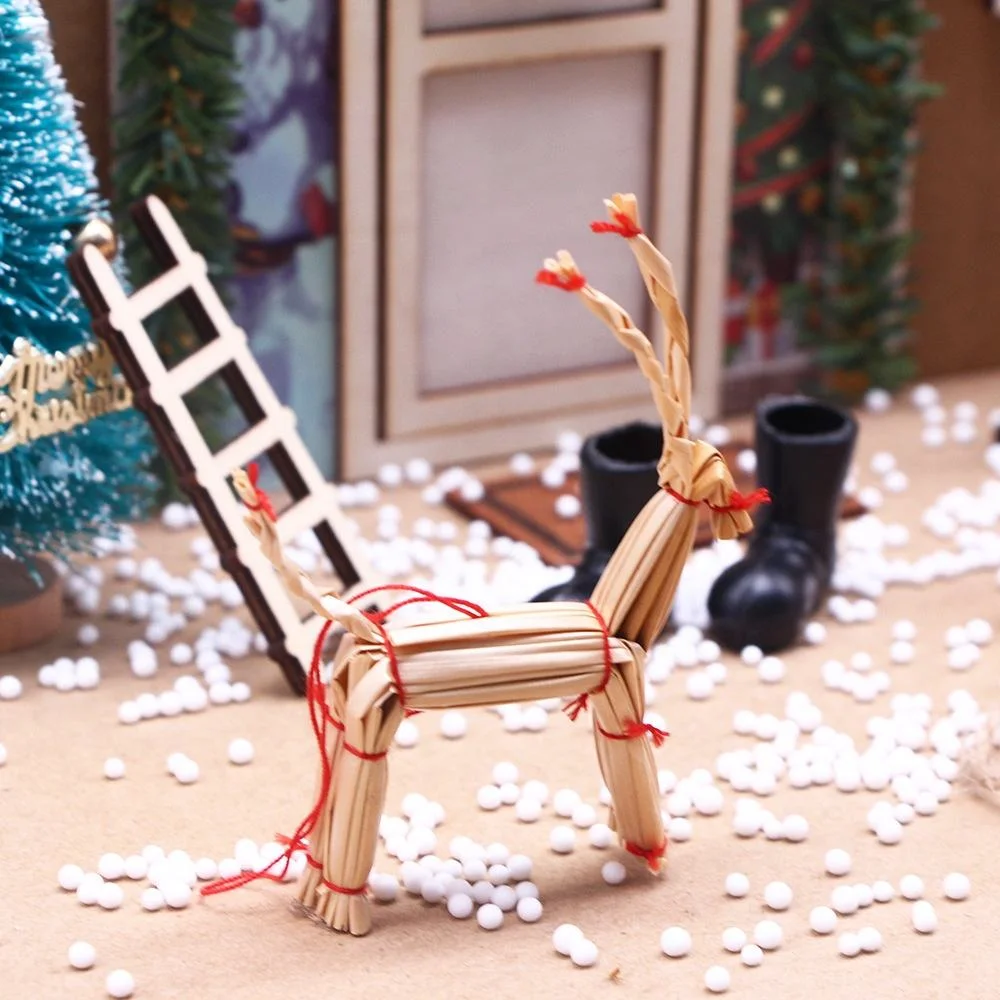 Puppe Haus Miniatur Szene Mini Möbel Modell Mini Weihnachten Elf Spielzeug Einstellen