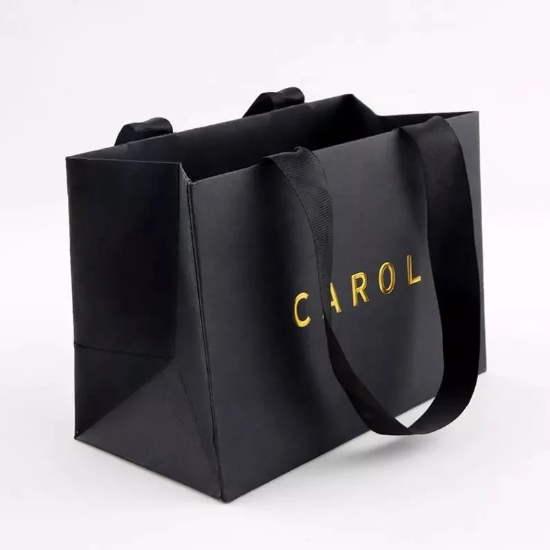 Sacos de papel personalizado sacos de lojas de varejo de produtos cosméticos Sacola de Compras