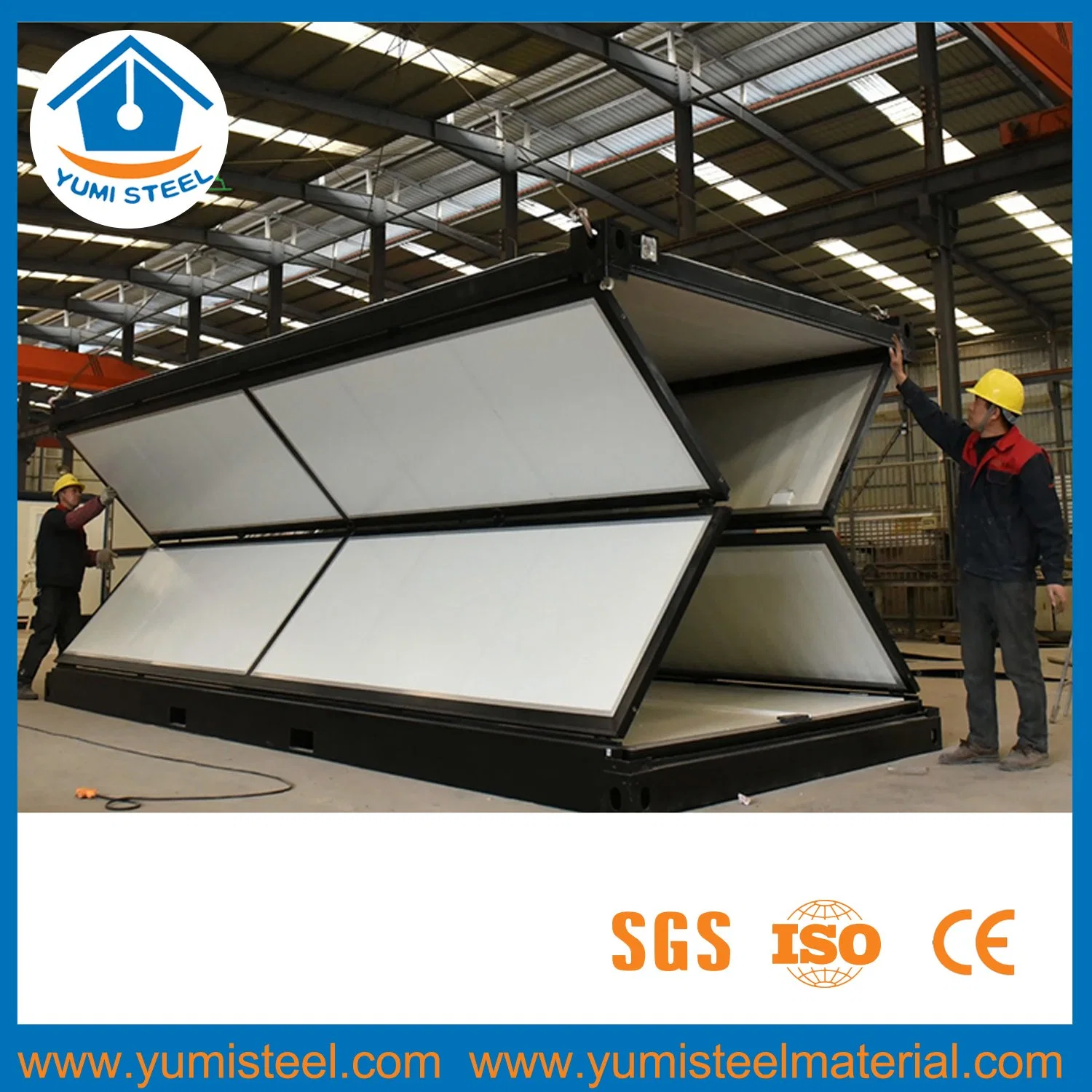 Granite Gris Prelab Foldable contenedor Casa Stock para edificio de oficinas