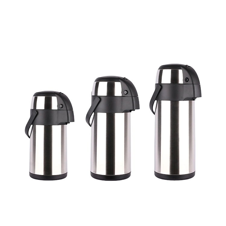 Double Wall Stainless Steel Vacuum Coffee Vacuum Pump Airpot Double Walled Insulated Flask Airpot with Custom Logo