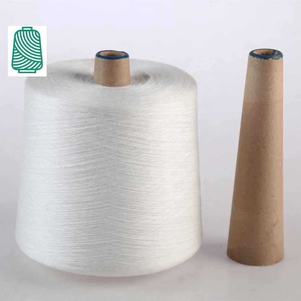 100d/144f NIM sur tube papier blanc brut semi-mat NIM 100 % Torde d'étiquette de fil en polyester