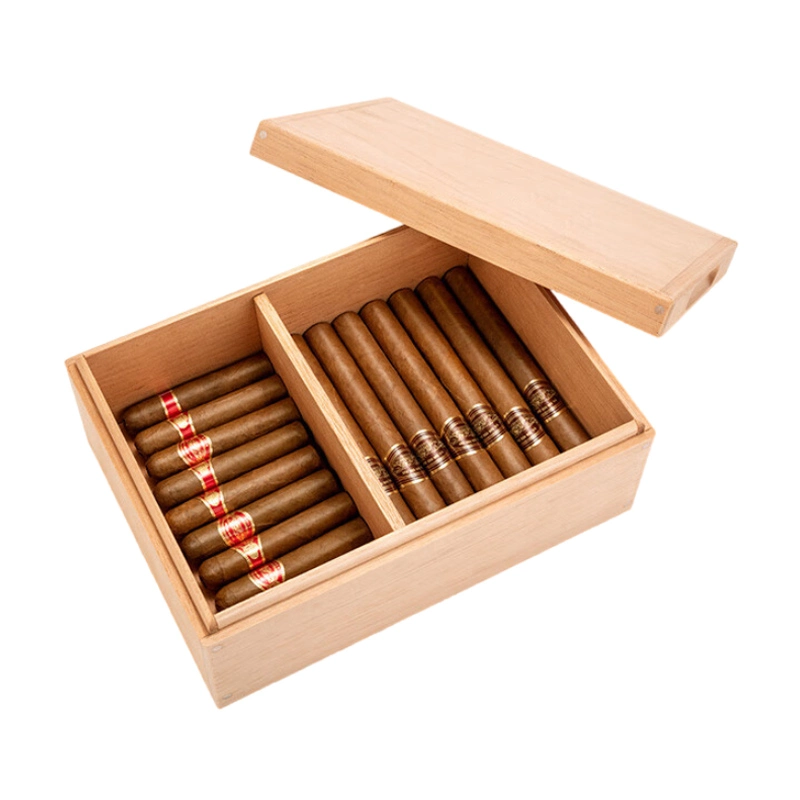 Custom Modern Empty Luxury Wholesale/Supplier Manufacturer Single Sleeve Slide Lid Pack Wood Cigar Box Spanish Cedar Wooden Cigar
