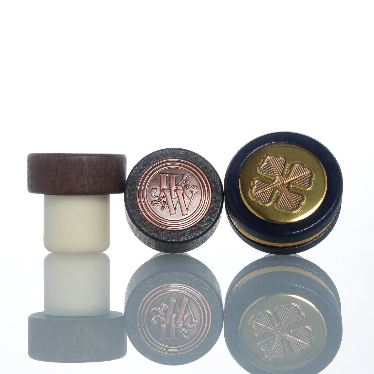 Logo Customized Premium Metal Reusable Sealing Plug Cap Zamak Synthetic Cork Stopper