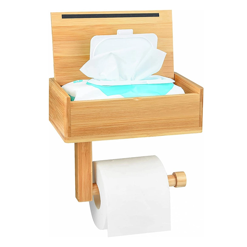 Настенный держатель туалетной бумаги Natural с коробом для хранения