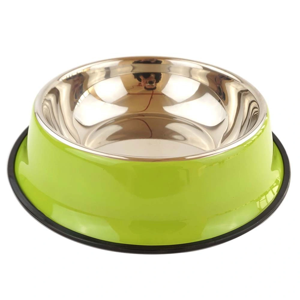 Stainless Steel Dog Cat Pet Bowl Food Double Layer Melamine
