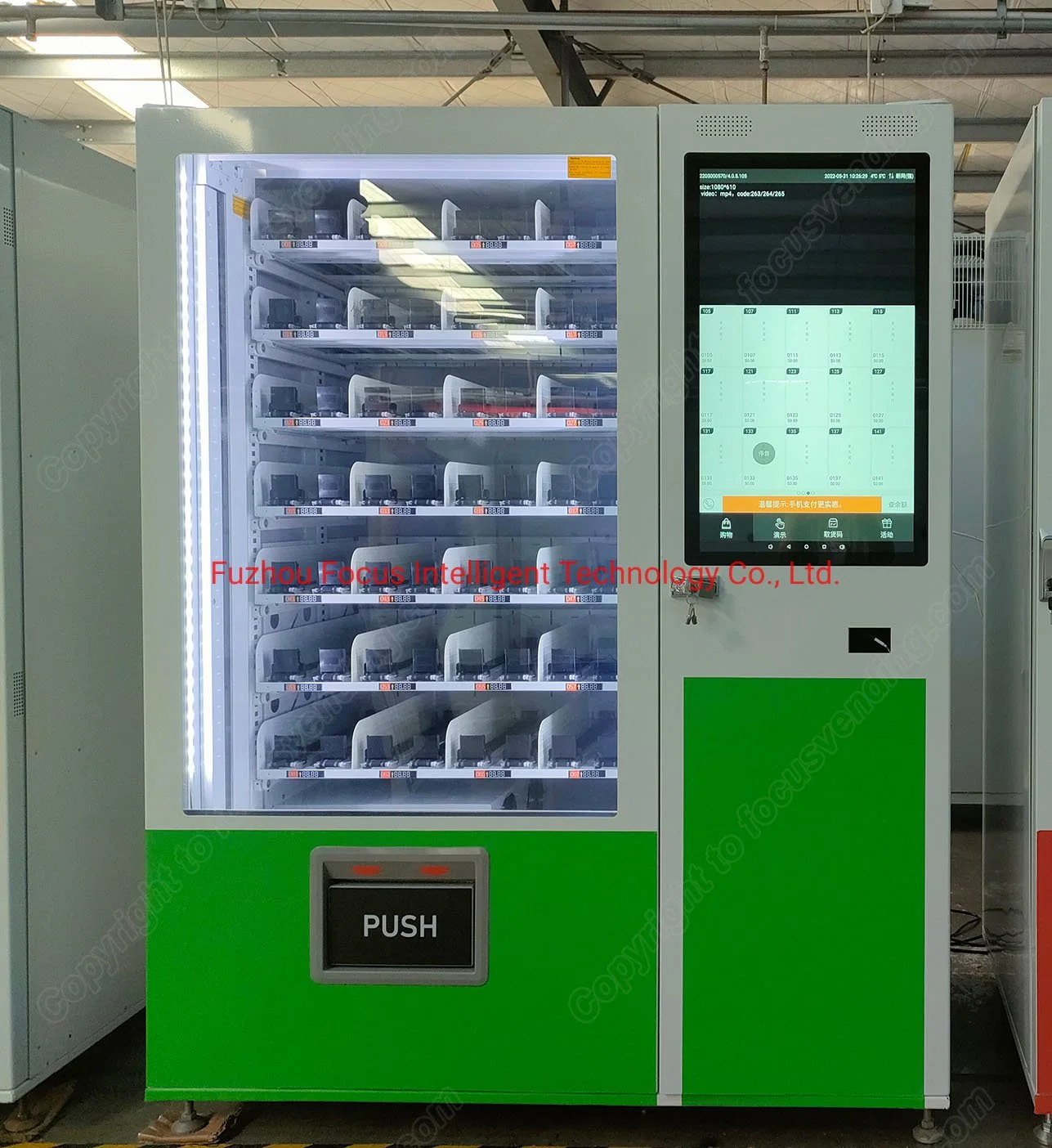 Indoor Salad Food Vending Machine Combo WiFi Smart Touch Screen Work for Australia Currency