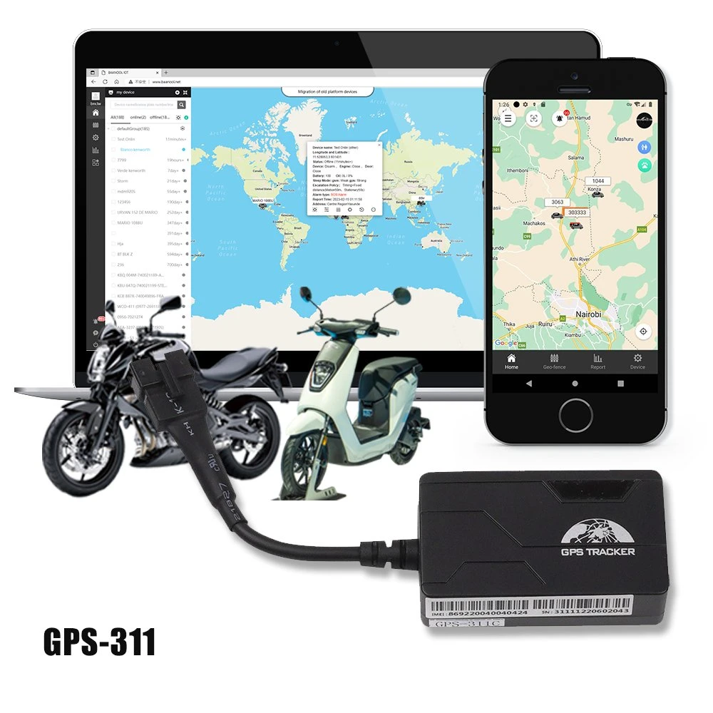 Coban GPS Tracker GPS-311c para motocicletas de coche con motor apagado