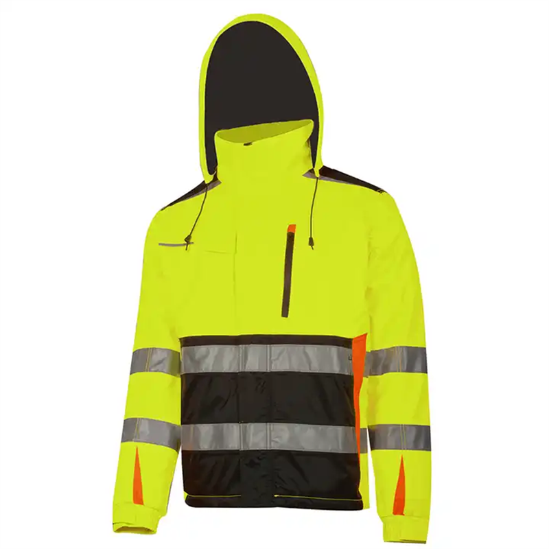 Custom Heavy Duty Polyester Waterproof Windproof Breathable Bomber Fleece Safety Hi Vis Jacket