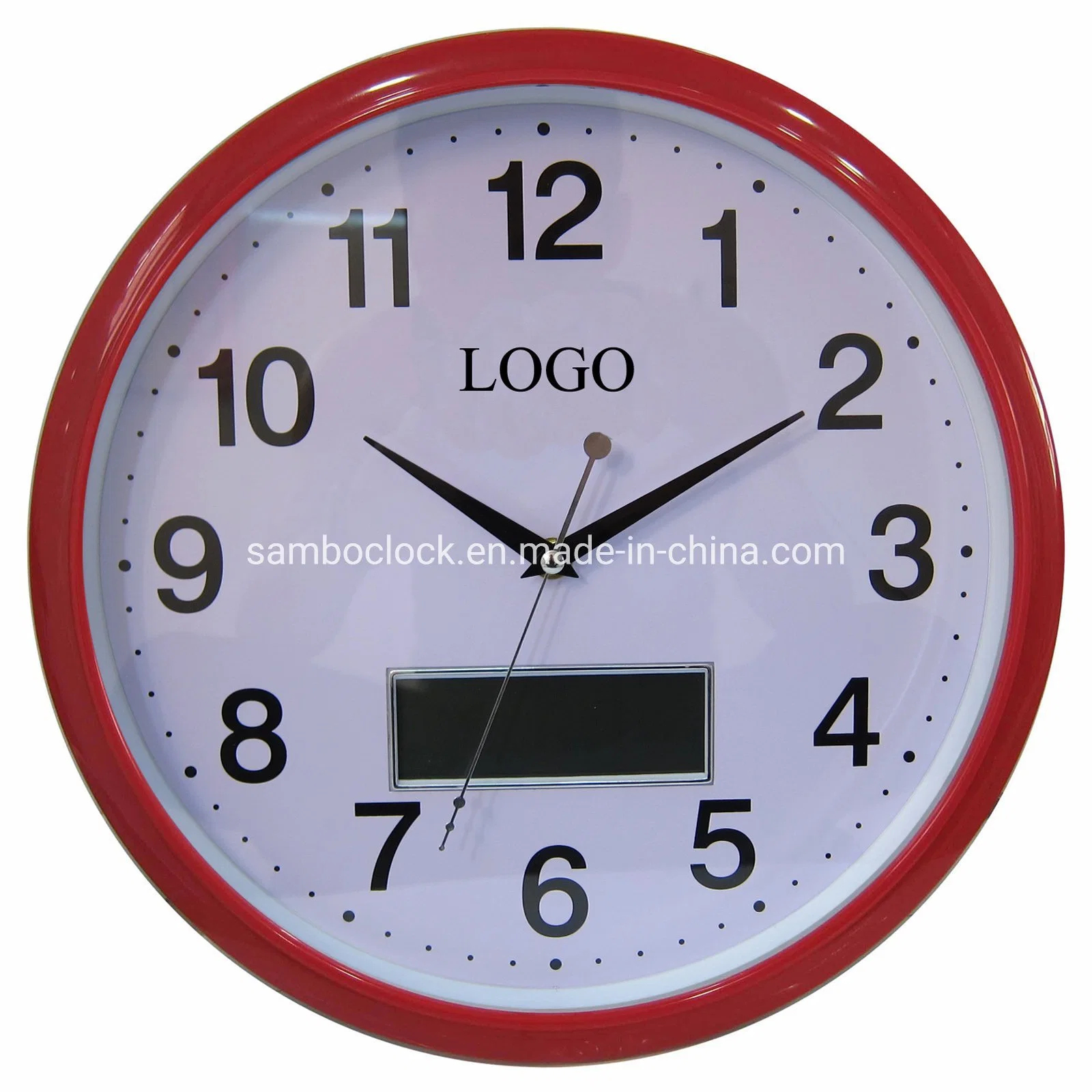 Factory Price OEM Plastic Digital LCD Wall Clock with Time Data