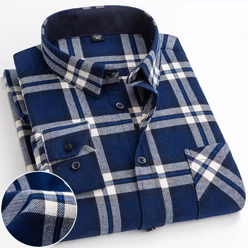 Custom Casual Plaid Pattern Red and Black Color 100% Cotton Soft Breathable Popular Style Long Sleeve Shirts