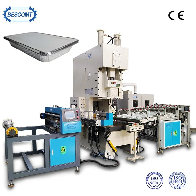 Auto Take out Disposable Lunch Box Aluminum Foil Boxes Food Container Make Processing Stamping Machine Production Line Making Machine with CE