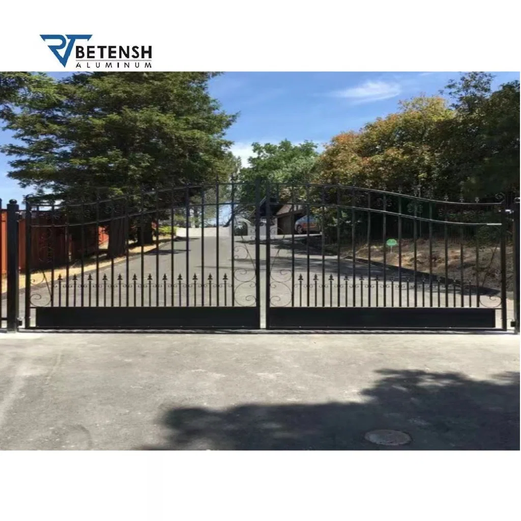 Top 1 Factory Wholesale/Supplier High quality/High cost performance No Pollution Powder Coated Metal Aluminum Auto Slat Driveway Gate