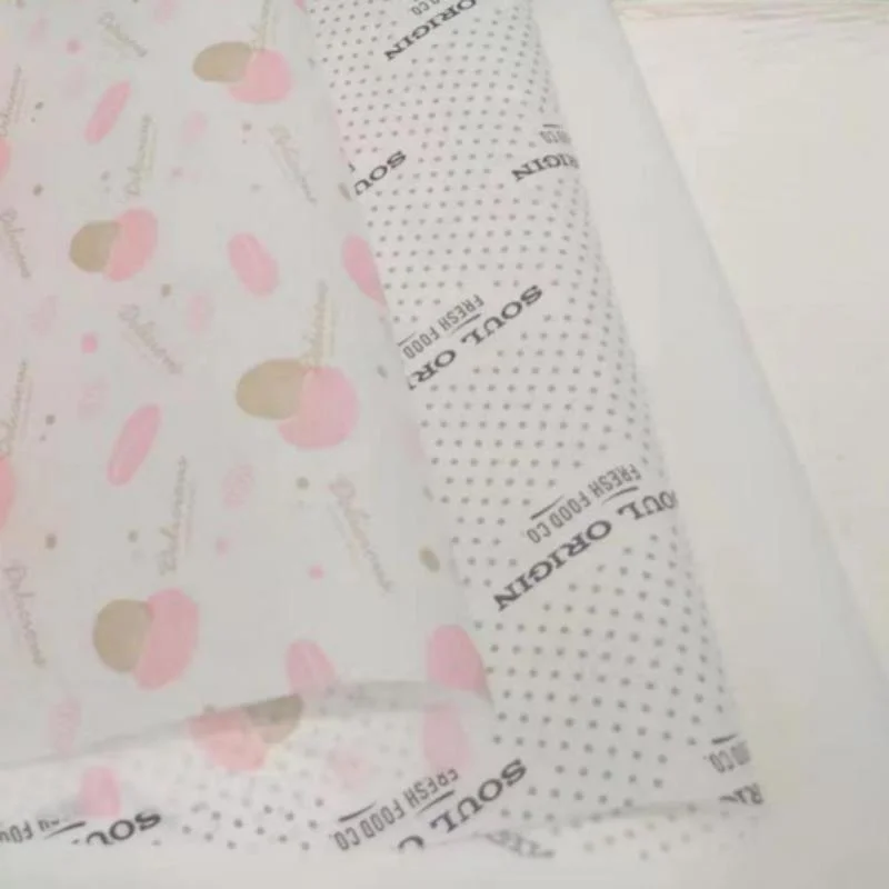 Горячая продажа Custom Logo Продукты питания greaseproof Paper for Fast Упаковка продуктов питания